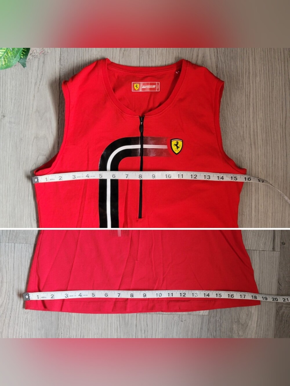 Scuderia Ferrari Official Project Red Sleeveless Zipper Front Tank Top, Small - Picture 4 of 11